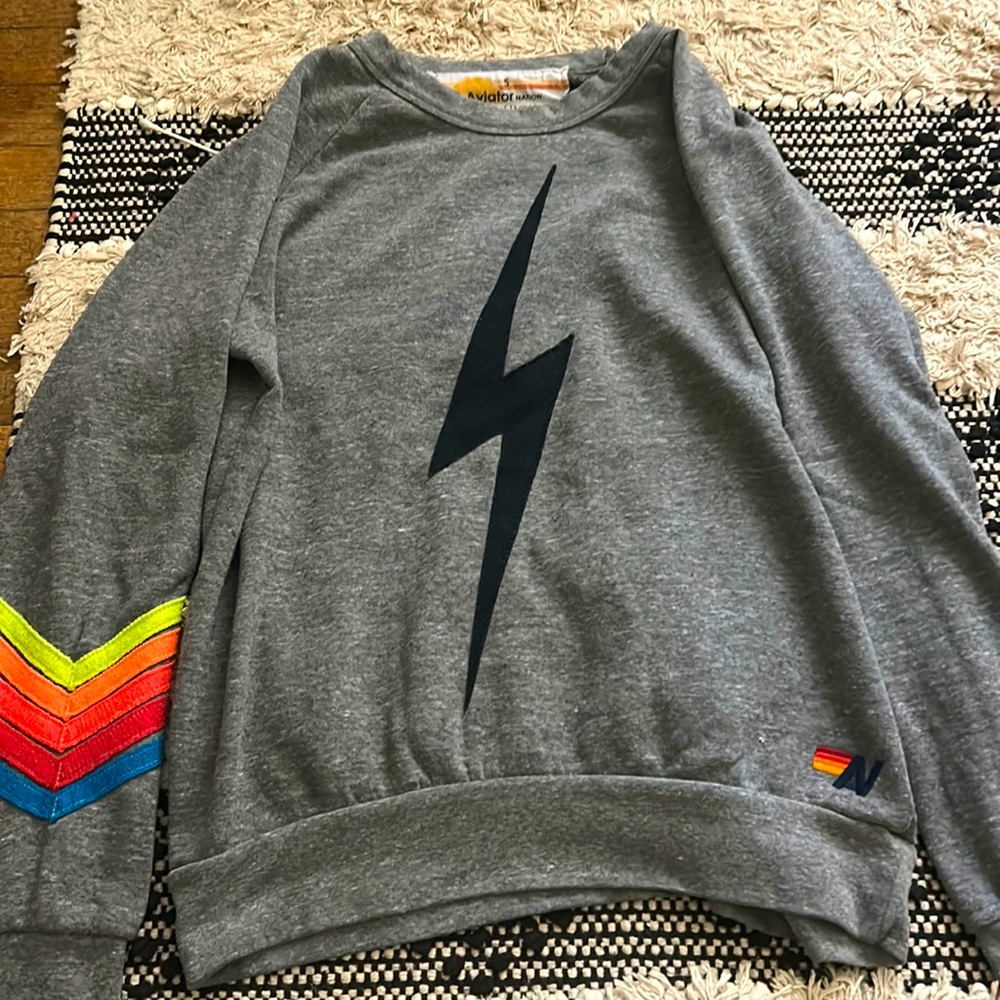 Aviator Nation Lightning Bolt Crewneck